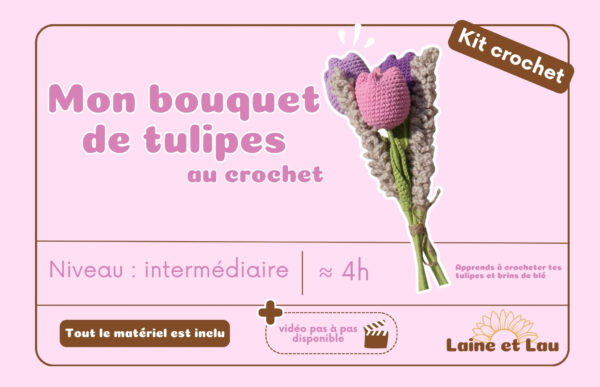 Kit Tulipe Kit créatif - Bouquet de tulipes au crochet